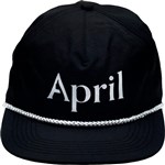 april cap 6 panel chrome logo (black)