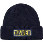 baker beanie brand logo (navy/yellow)