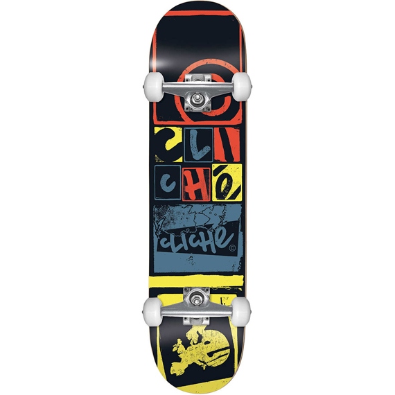 cliché skateboard pack complet letter press (black) 8