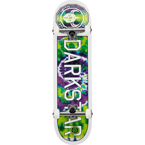 darkstar skateboard complet timeworks (green tie dye) 8.25