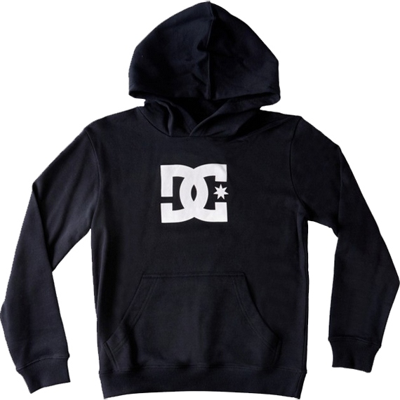 dc sweatshirt kids hood star (black)