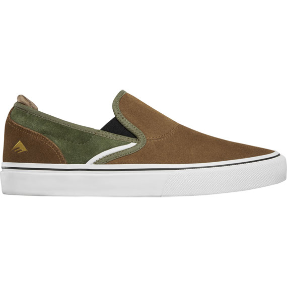 emerica shoes wino g6 slip-on (brown/green)