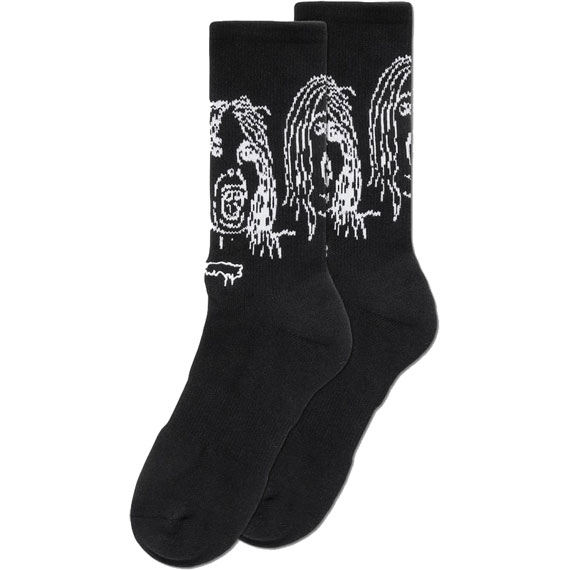 fucking awesome socks front row (black)