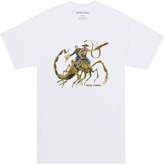 fucking awesome tee shirt scorpion (white)