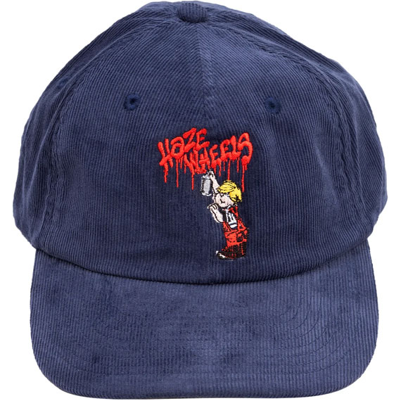 haze cap 6 panel cord menace (navy)