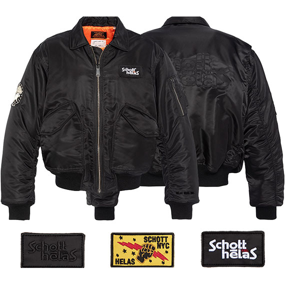 helas jacket schott bomber (black)