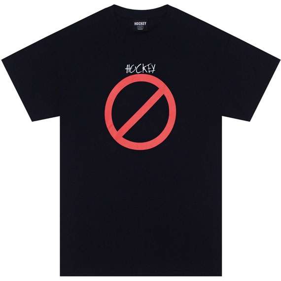 hockey tee shirt cross out (black)