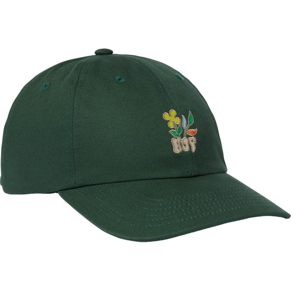 huf cap 6 panel curved visor bloom (hunter green)