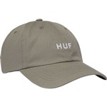 huf cap baseball polo curved visor set og logo (light grey)