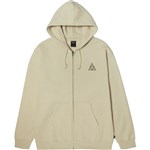huf sweatshirt hooded zip set triple triangle (stone)