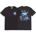 huf tee shirt space dolphins (washed black)