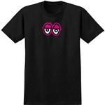 krooked tee shirt eyes lg (black/pink)