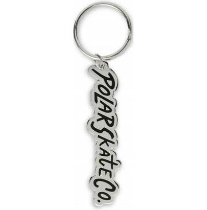 polar keychain surf logo (silver/black)