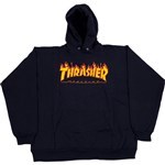 thrasher sweatshirt hood flame logo (black)