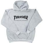 thrasher sweatshirt hood skate mag (grey)