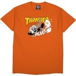 thrasher tee shirt 40 years neckface (orange)