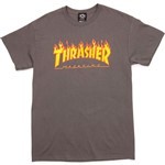 thrasher tee shirt flame logo (charcoal grey)