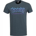 thrasher tee shirt flame logo (dark heather)