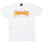 thrasher tee shirt flame logo (white)