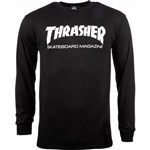 thrasher tee shirt long sleeves skate mag (black)