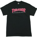 thrasher tee shirt outlined (black)