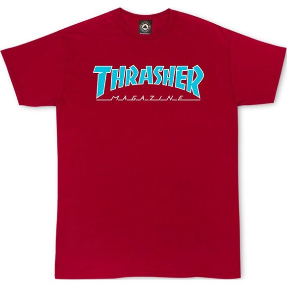 thrasher tee shirt outlined (cardinal red)