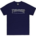 thrasher tee shirt outlined (navy)