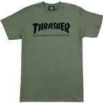 thrasher tee shirt skate mag (army green)