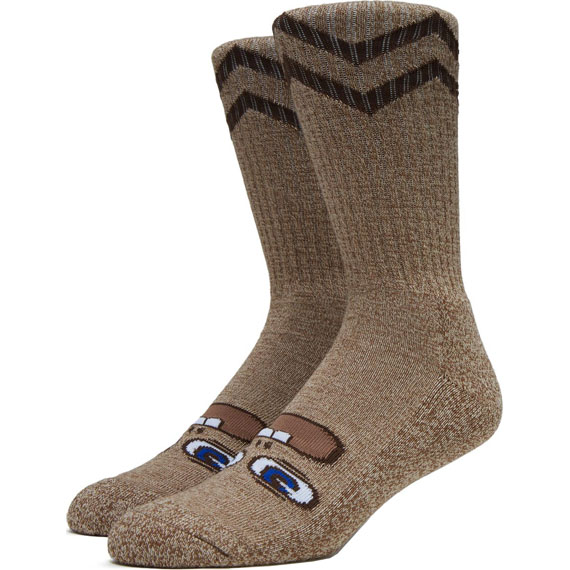 toy machine socks betard fooser (heather brown)