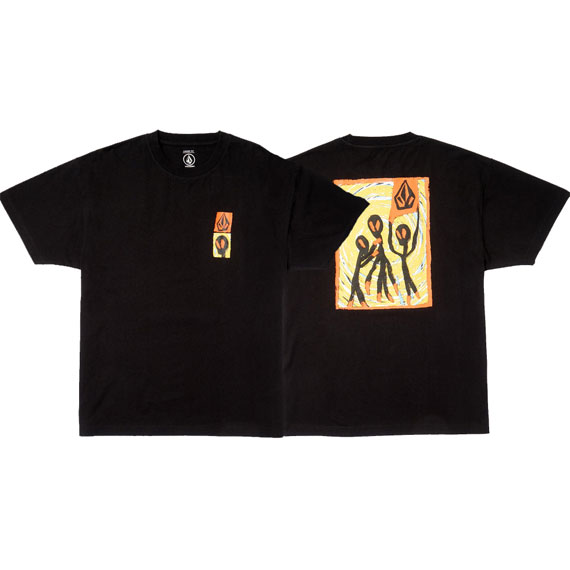 volcom tee shirt lse gonyvaders (black)