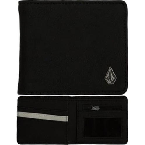 volcom wallet slim stone pu (black) large